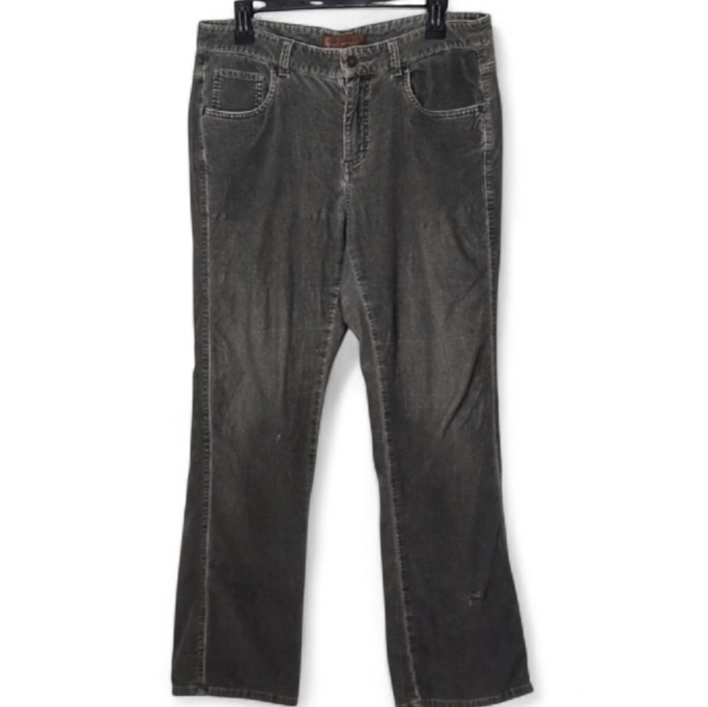 Lee Women's Boot Cut Distressed Jeans in Gray Corduroy Size 11/12